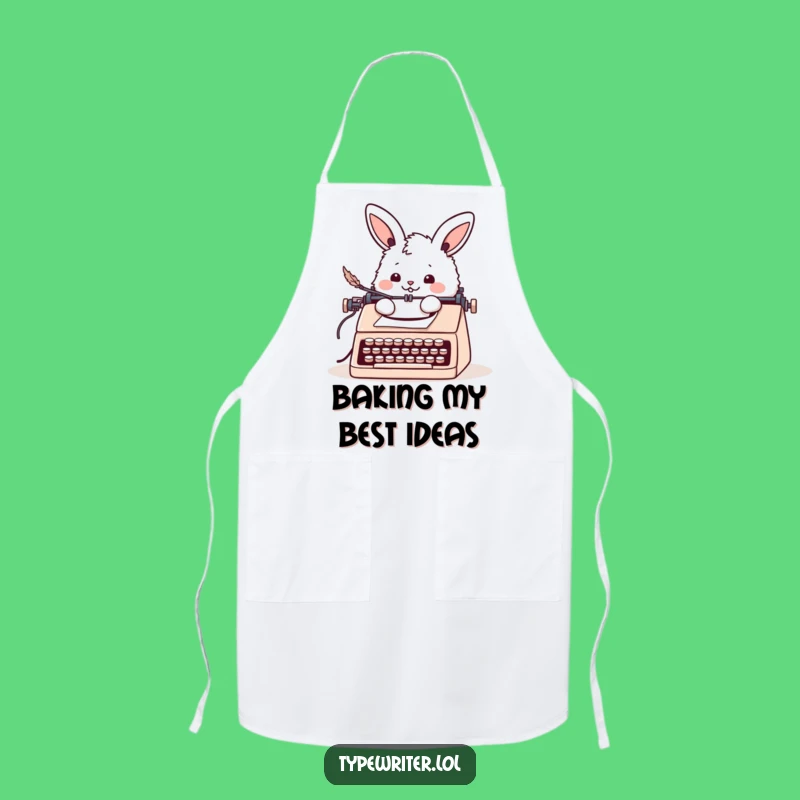 Funny Bunny Letter Writing Apron: Cheerful Rabbit Chef's Gift