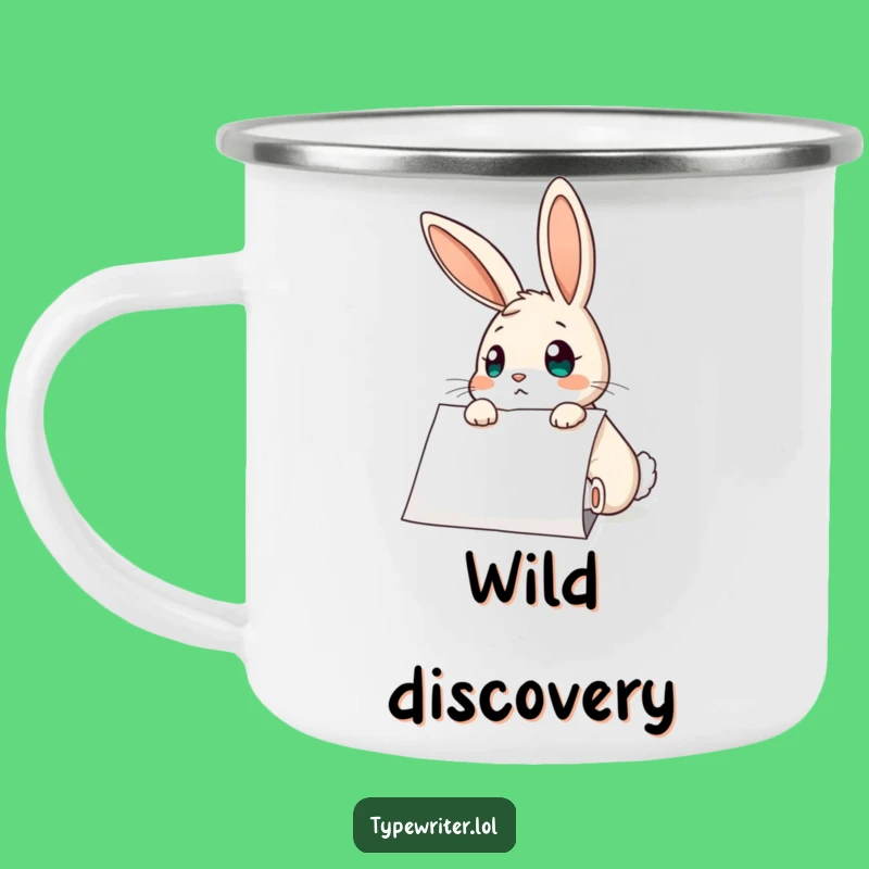 Funny Rabbit Surprise Camp Mug: Curious Bunny's Campfire Tales - Hilarious Outdoor Gift