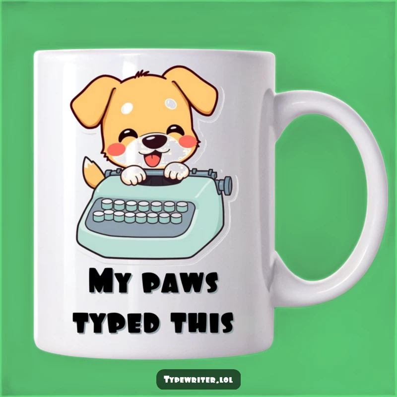 Funny Dog Typing Mug: A Playful Pup Writer's Perfect Gift for Dog Lovers