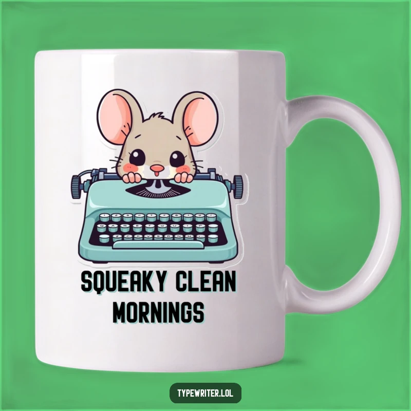 Funny Mouse Writer Mug: Playful Peekaboo Scribe, a Charming Funny Gift