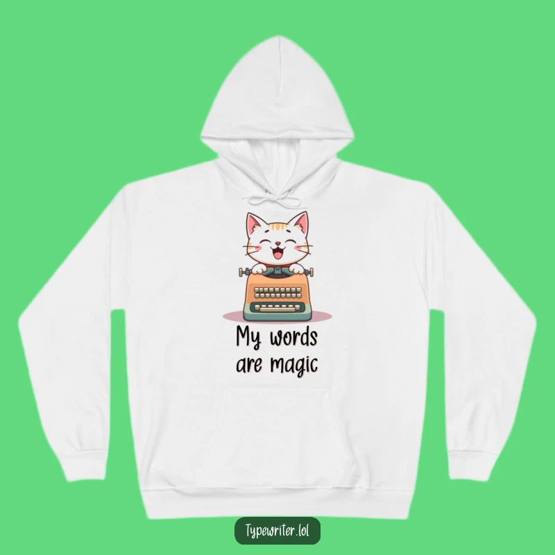 Cozy Funny Cat Writer Hoodie: Warm and Literary Gift