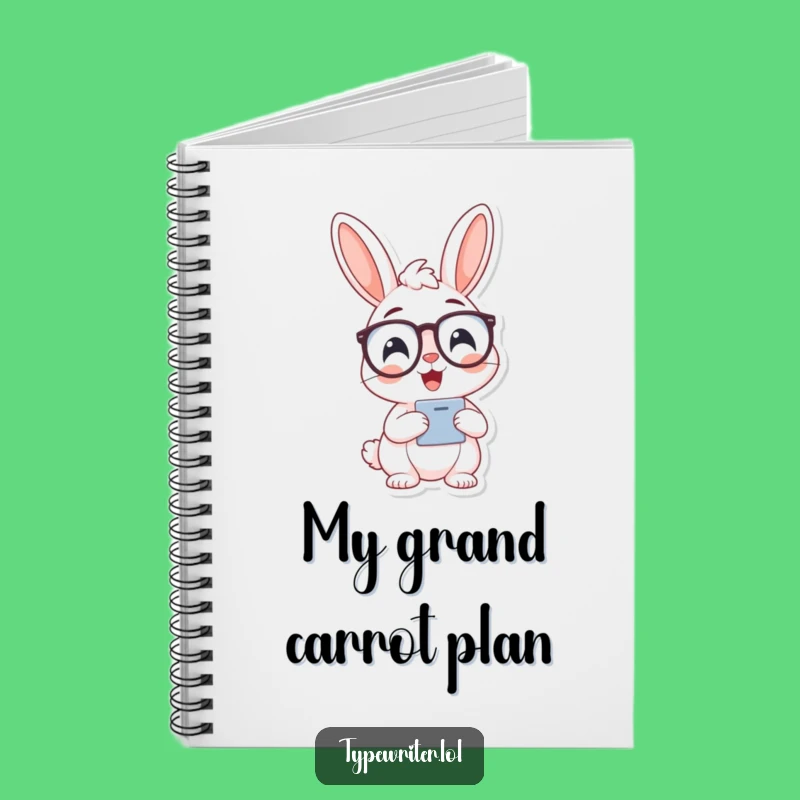 Funny Bunny Typist Notebook: Cheerful Scholar Journal, a Brillant Funny Gift