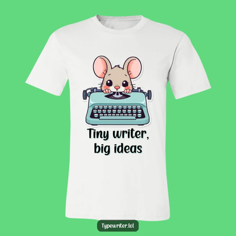 Funny Mouse Writer T-Shirt: Playful Peekaboo Scribe Tee, an Adorable Funny Gift