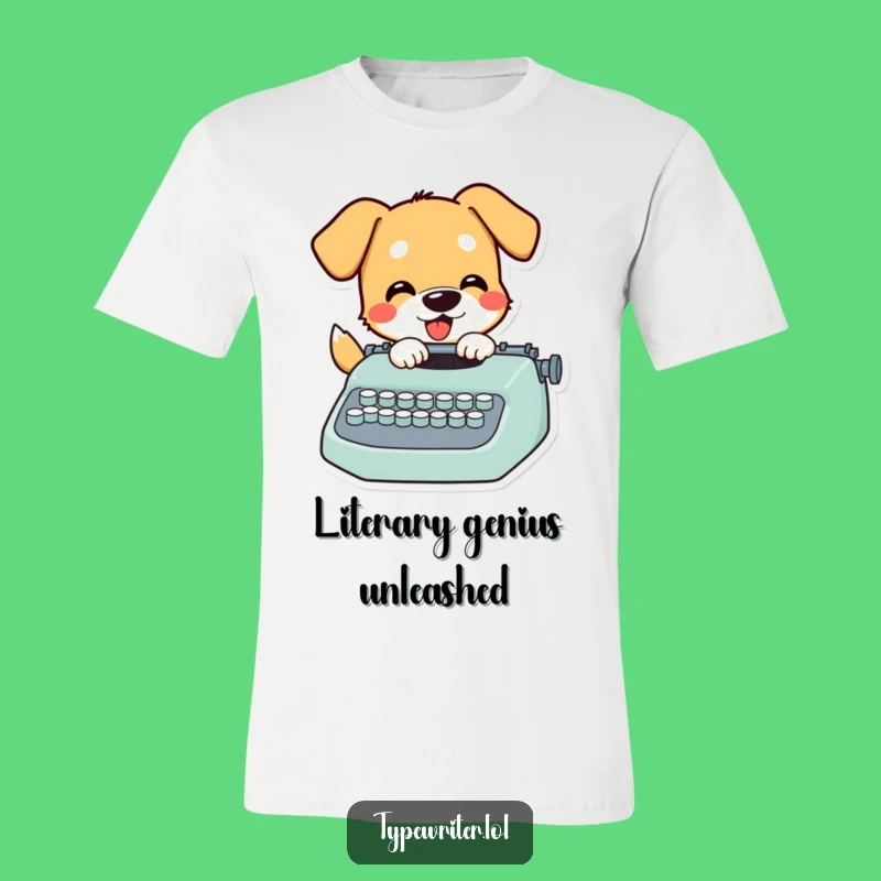 Funny Dog Writing T-Shirt: Playful Pup Author's Hilarious Gift for Book Lovers
