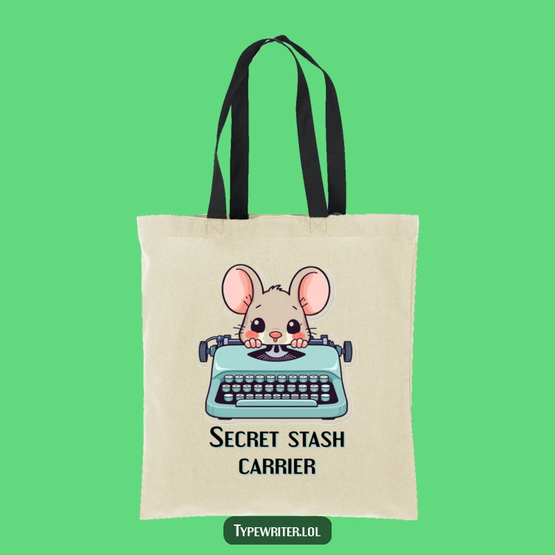 Funny Mouse Writer Tote Bag: Playful Storyteller Companion, a Practical Funny Gift